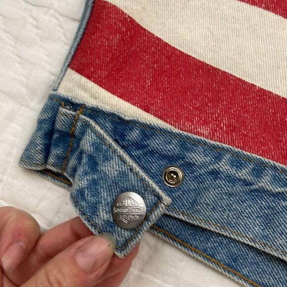 Harley-Davidson Greater Kansas City Patch Jean Vest size Small - Picture 5 of 8